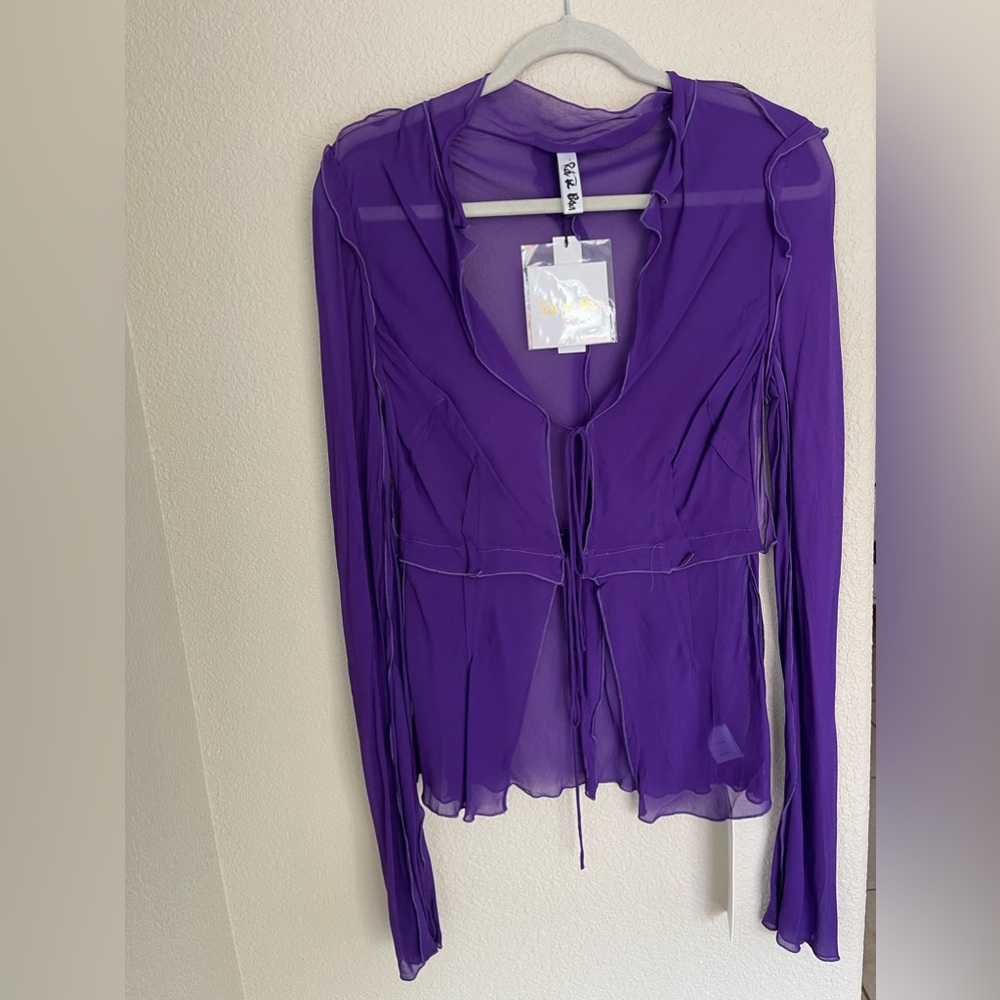Rat & Boa Purple Sheer Top